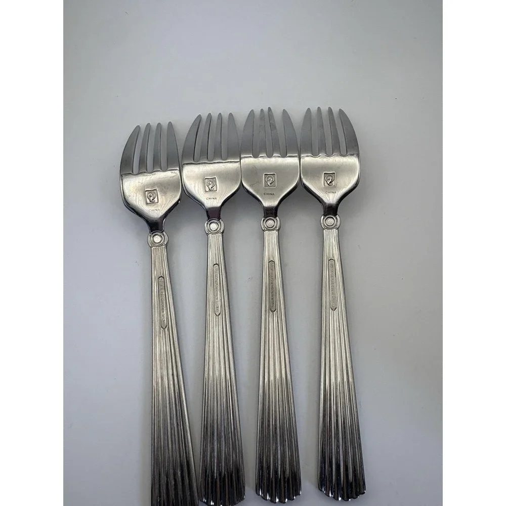 Waterford Carleton Stainless Salad Forks Set of 4 18/10 China